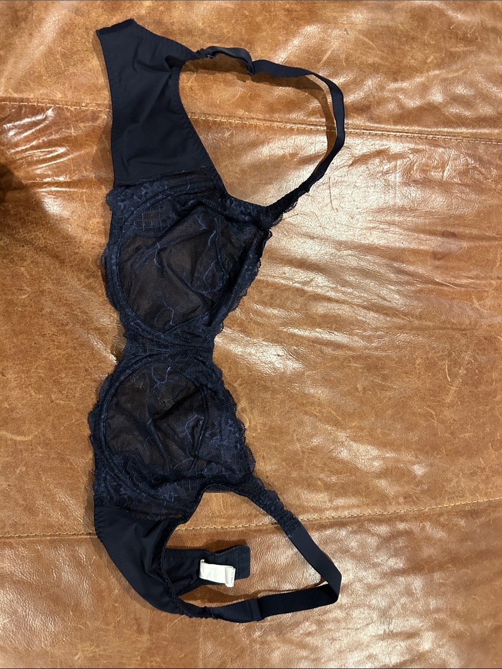 Simone Perele Navy Sheer Lace Underwire Bra